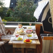 Ferienwohnung Abendsonne Balkon