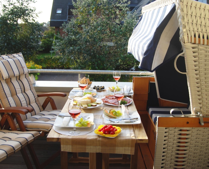 Ferienwohnung Abendsonne Balkon