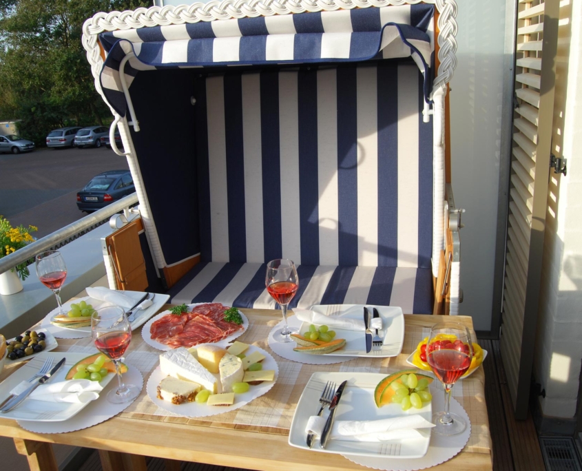 Ferienwohnung Abendsonne Balkon